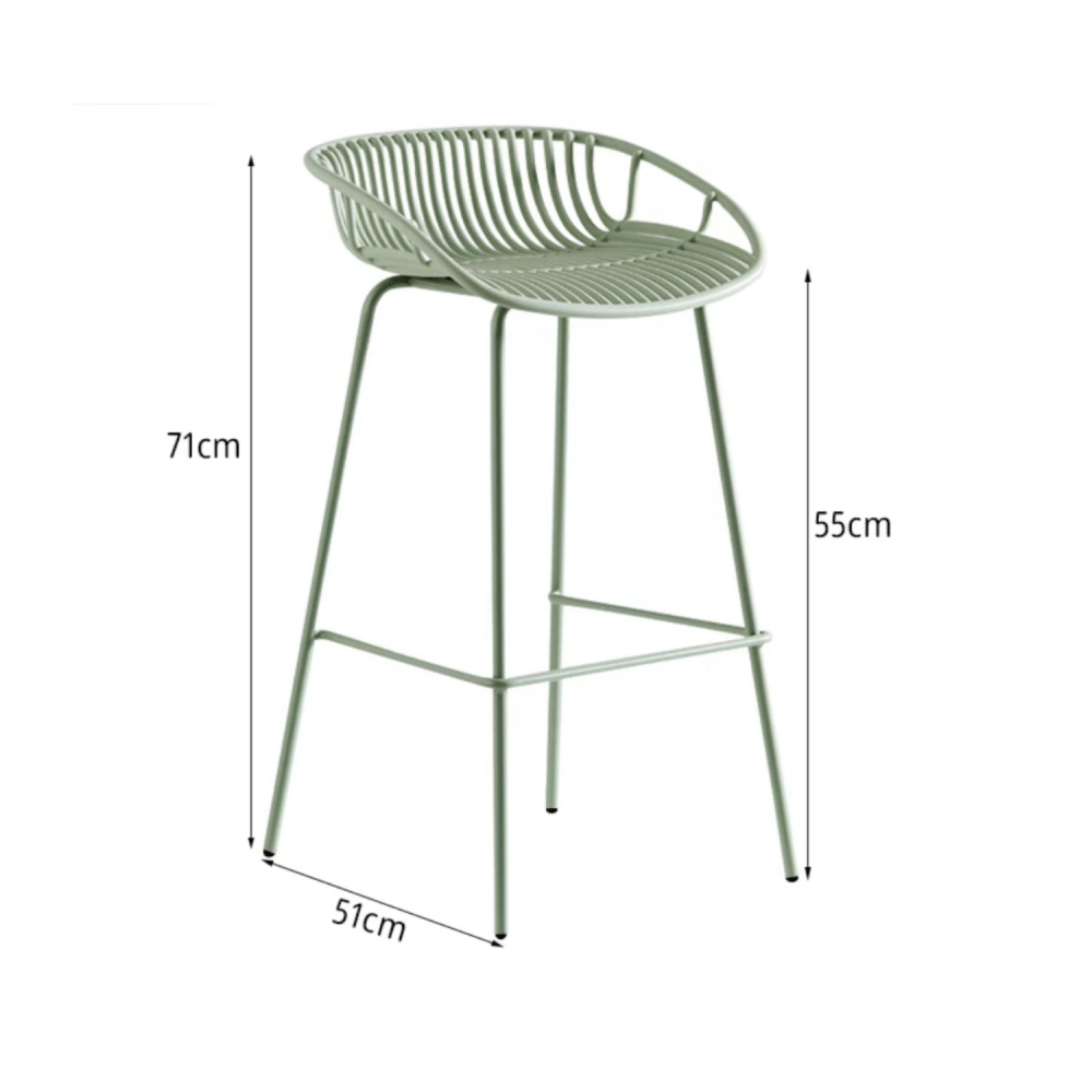 เก้าอี้บาร์ MY DOLLS HOUSE MAYU 55 ซม. สีเขียวอ่อน_1